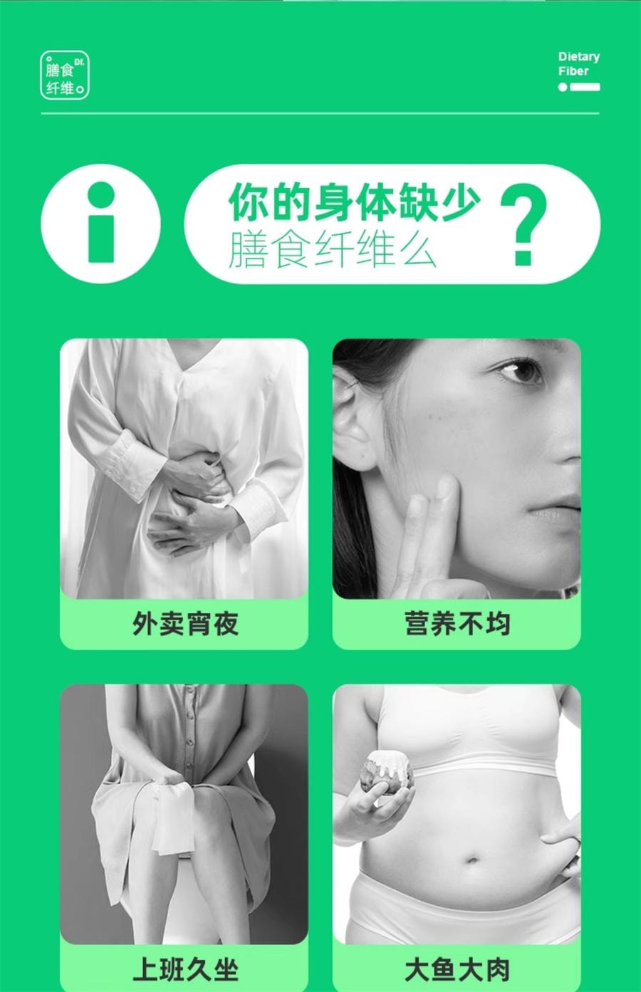 【中国直邮】 INGREEN轻元素 益生元青汁 大麦若叶青汁粉 膳食纤维代餐粉 175g/盒