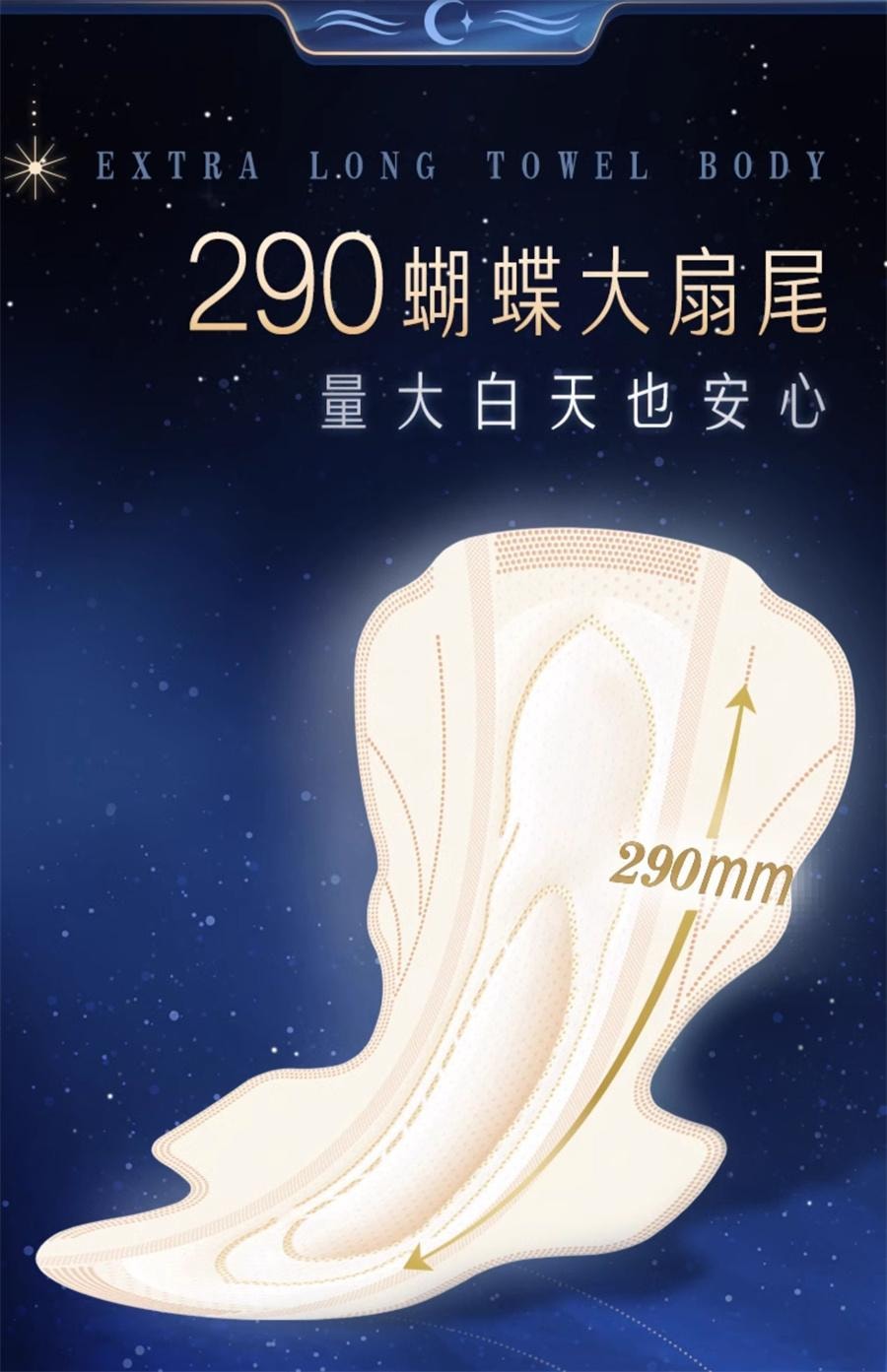 【中国直邮】 日本 尤妮佳 苏菲 超熟睡柔棉感夜用420超长卫生巾4片/包