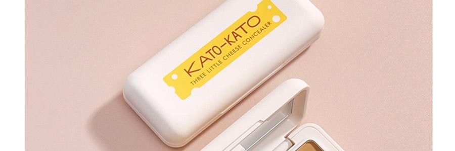 KATO-KATO 三次方起司遮瑕膏 實力遮瑕 水潤細膩 貼膚持妝 1.3g*3 自然色 遮黑眼圈暗沉紅血絲斑點瑕疵