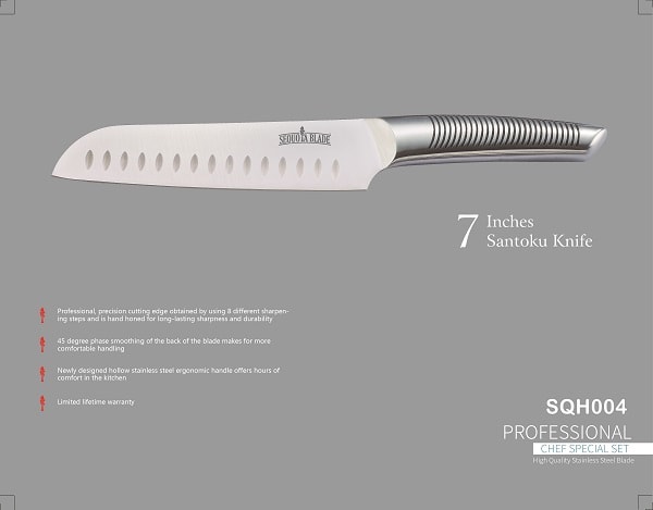 红杉树刀具厨师特别款专业系列7寸日式三德刀