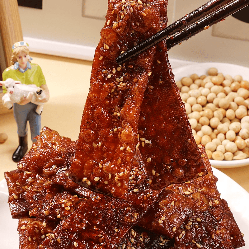 【中国直邮】 思乡山 泡泡干平江辣条湖南特产香辣豆腐皮80g*1袋