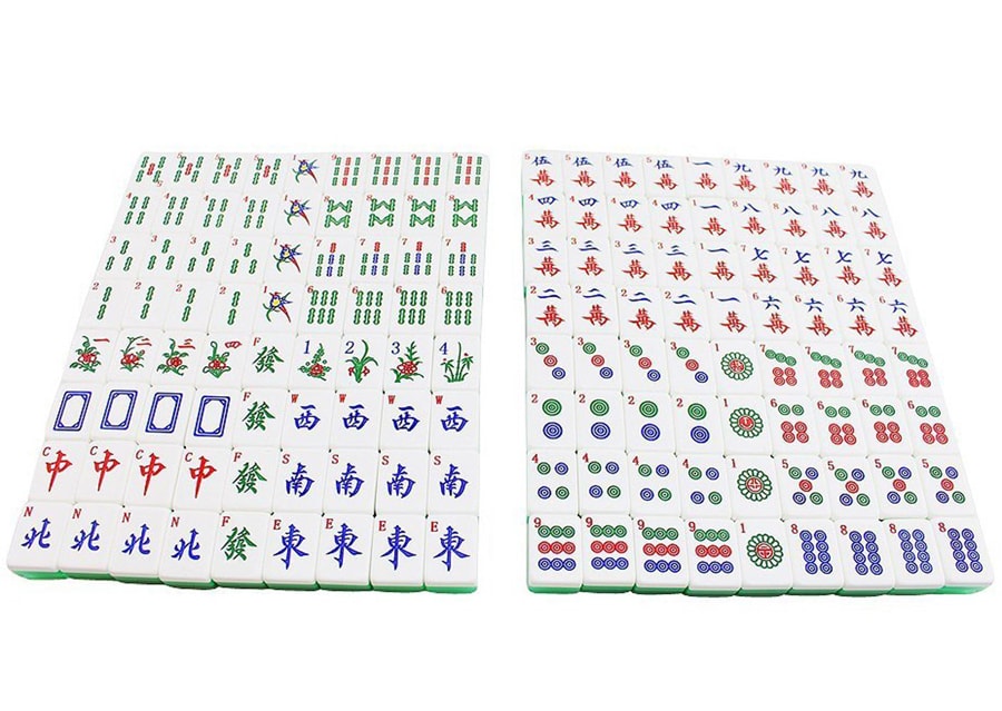 Chinese Mahjong Set X-Large 144 Ivory Color Tile 1.5" Tiles