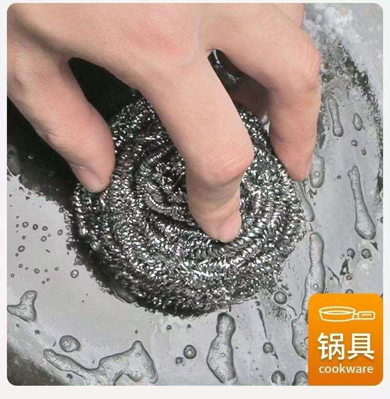 台湾 妙洁 钢丝球 不锈钢材质 细密丝网去污强 结实耐用耐损耗 六只装