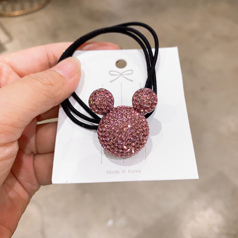 selected full diamond three-dimensional Mickey rope #pink