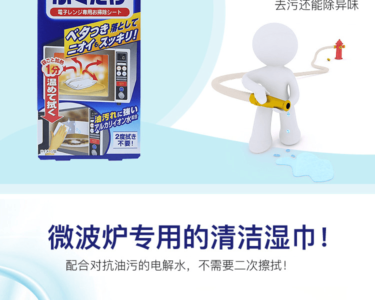 KOBAYASHI 小林制药||微波炉清洗纸巾||3片