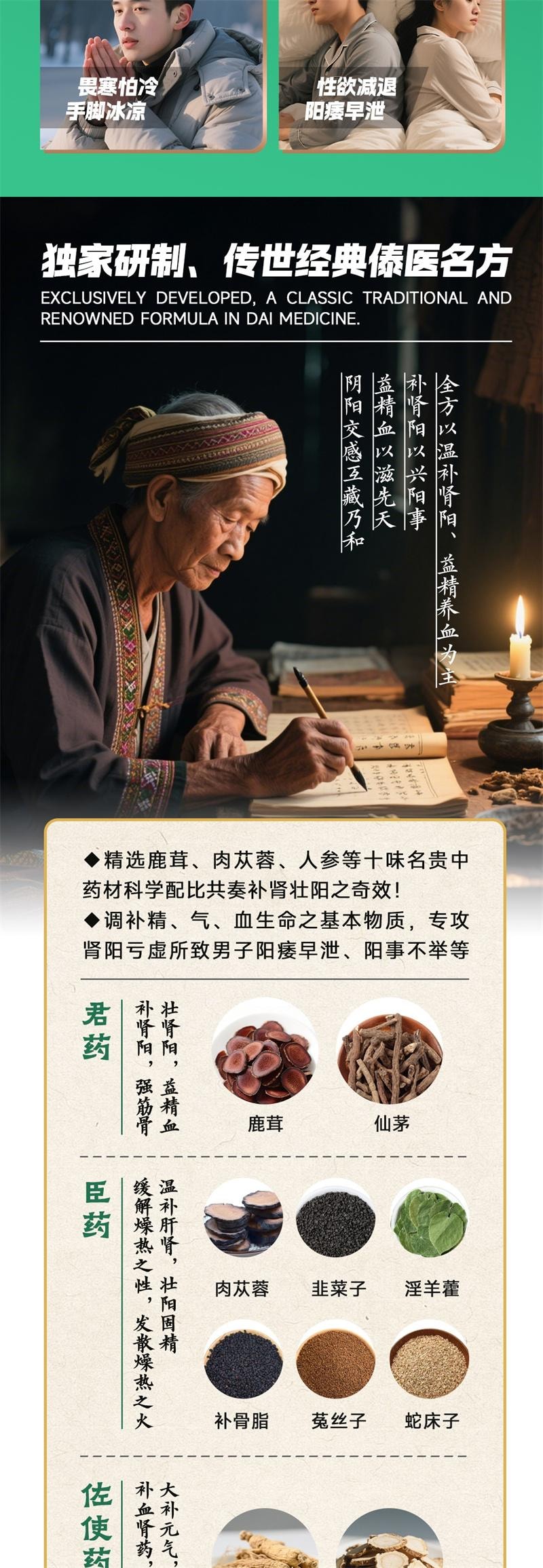 【中国直邮】 康恩贝 鹿仙补肾片 0.31g*36片/盒