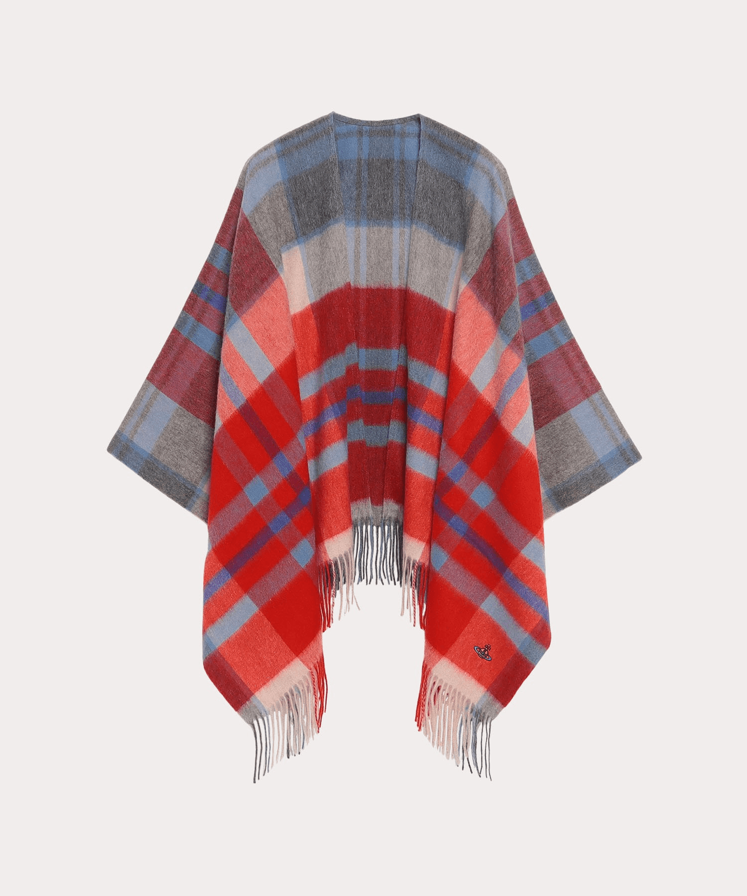 Vivienne Westwood 維維安·韋斯特伍德||格紋羊毛披肩圍巾||紅色 均碼