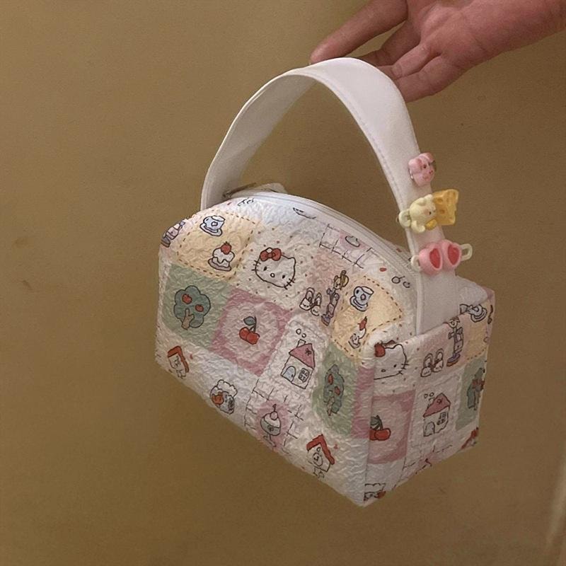 【中国直邮】 亲太太 卡通猫咪收纳包化妆洗漱包外出旅行手提包 1件装 (无配饰)