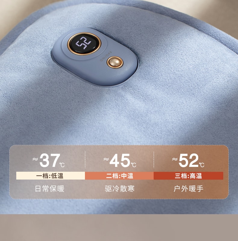 【中国直邮】 冇心 暖手袋充电式防爆秋冬暖宝宝女生用毛绒可爱敷肚子热水袋暖手宝神器 造梦蓝+充电宝