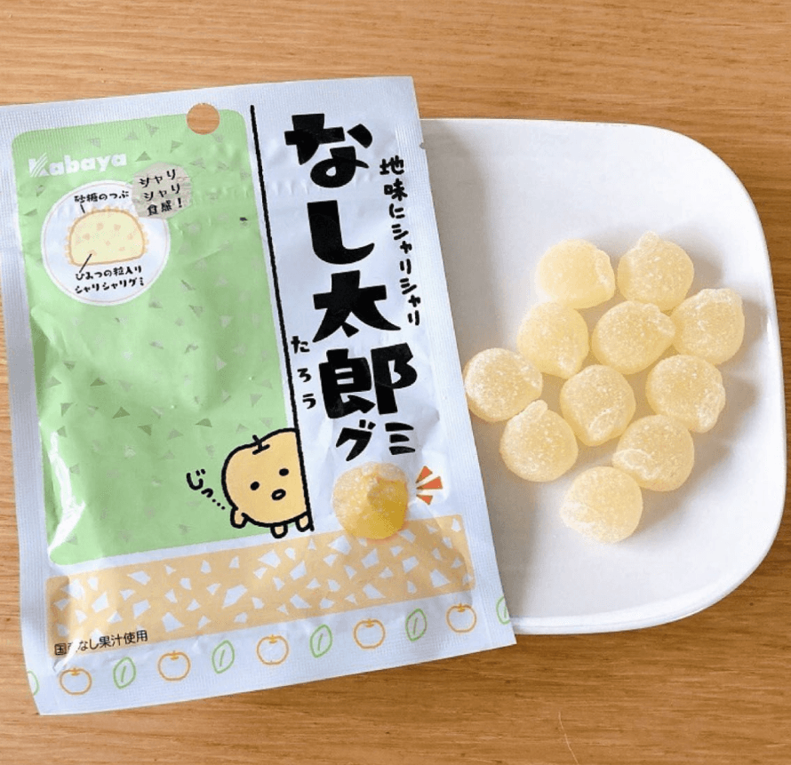 【日本直郵】KABAYA梨味軟糖梨太郎水果糖兒童糖果 包裝隨機出貨42g