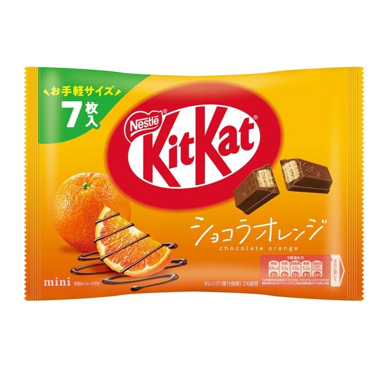 【日本直郵】日本NESTLE雀巢 KITKAT 迷你 夾心威化巧克力 香橙口味 7枚/ 袋