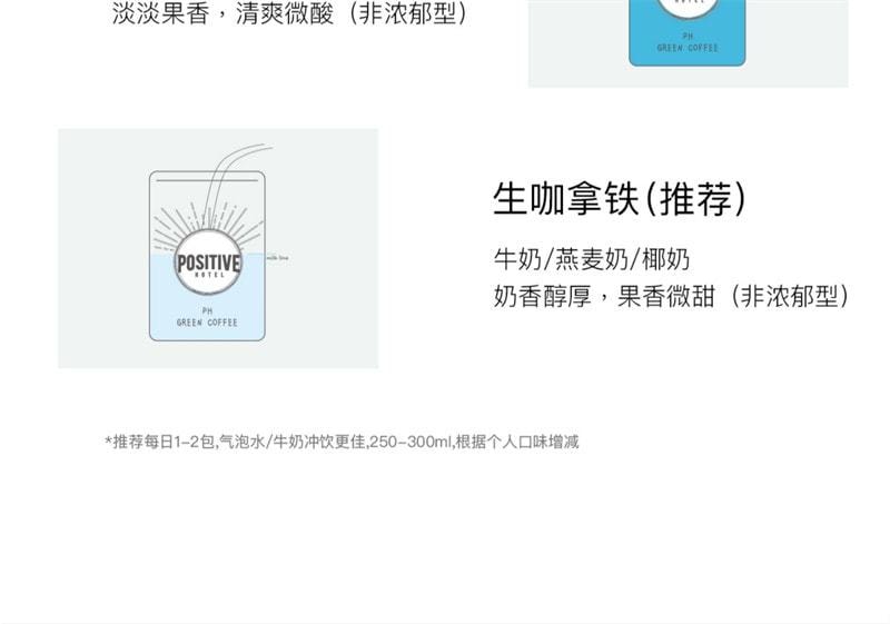 【中國直郵】Positive Hotel PH地中海夏日彩虹每日綠生咖啡即溶美式明星positive 錫蘭肉桂+綠燃14袋