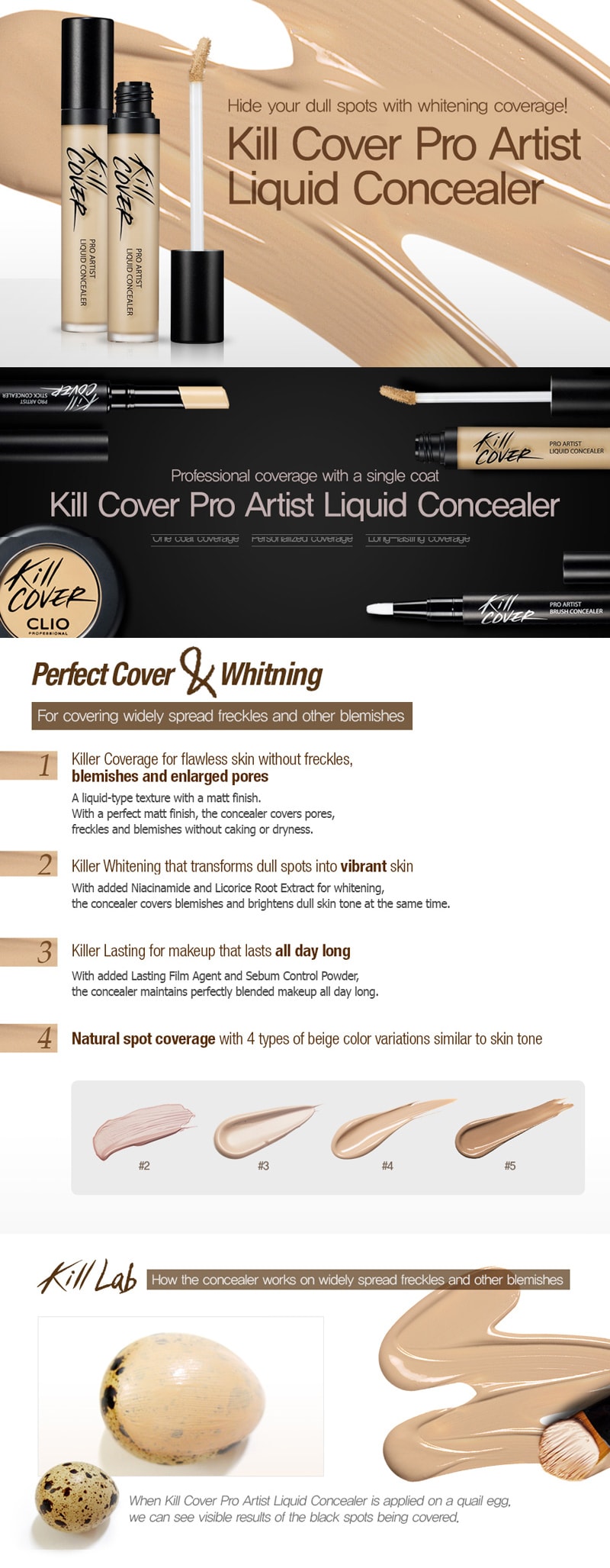CLIO Kill Cover Pro Artist Liquid Concealer Set #004 (BO Ginger)