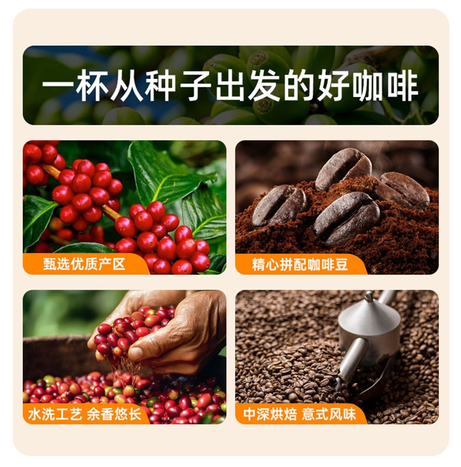 【中国直邮】 暴肌独角兽 黑咖啡无蔗糖燃提高0脂代减谢速溶肥意式粉 意式咖啡30杯装 60g