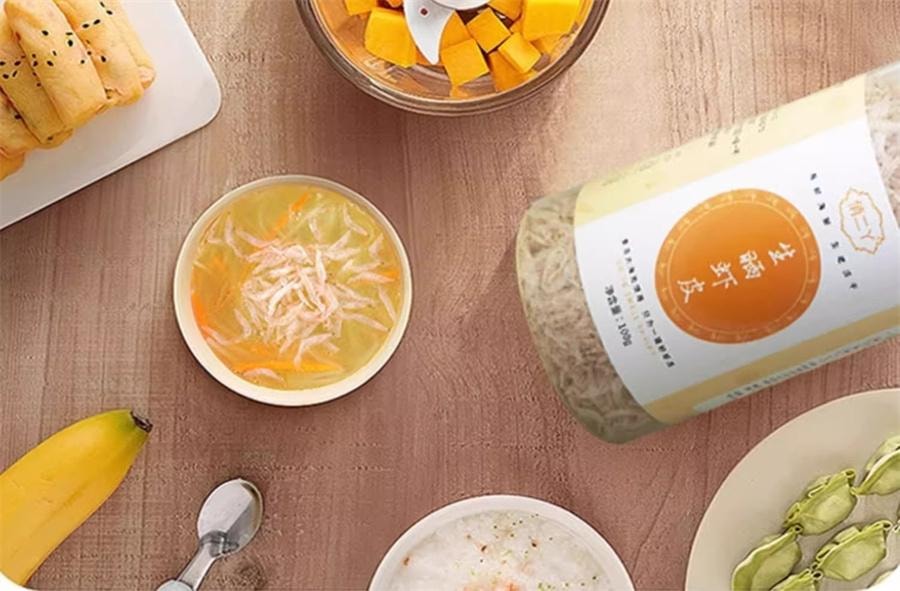 【中国直邮】 俏二丫 生晒淡干虾皮无添加盐特级儿童宝宝补钙虾皮100克/瓶