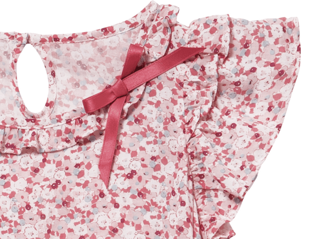 Girl Floral Print Sleeveless Dress #Pink (3-4yrs 110cm)