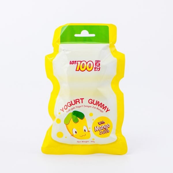 【马来西亚直邮】马来西亚COCOALAND LOT100一百份 酸奶味芒果果汁软糖 60g