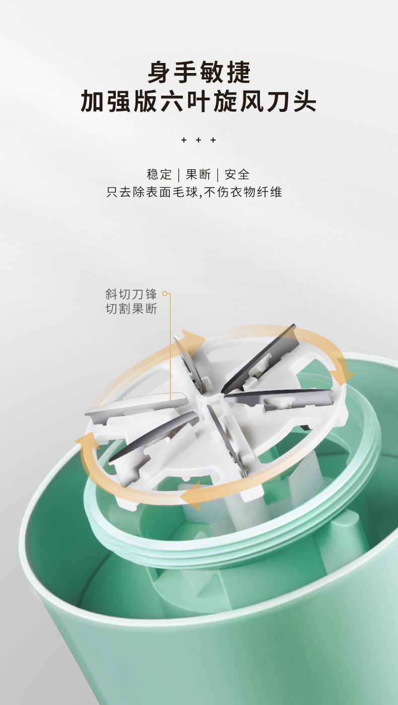 【中國直郵】EraClean世淨 毛球修剪器 剃毛器 衣服毛球 家用迷你 電動充電型 去毛球神器 白色 LR-01