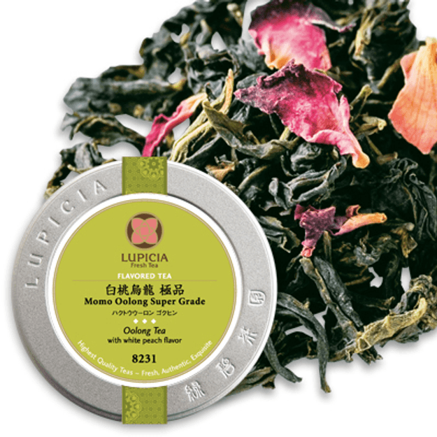 【日本直郵】日本 LUPICIA 綠碧茶園 白桃烏龍茶葉 罐裝 50g #8231(每單贈茶葉過濾袋1包70枚)