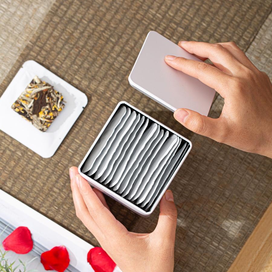 美國 仁信昌 桂花白茶小方片 雲南白茶方片 方便小袋包裝 小茶餅 15片