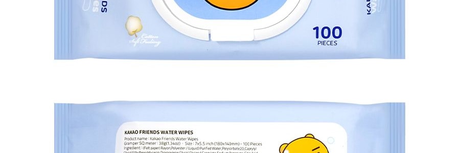 韓國 KAKAO Friends 水清潔 嬰兒濕紙巾 寶寶濕紙巾100片入