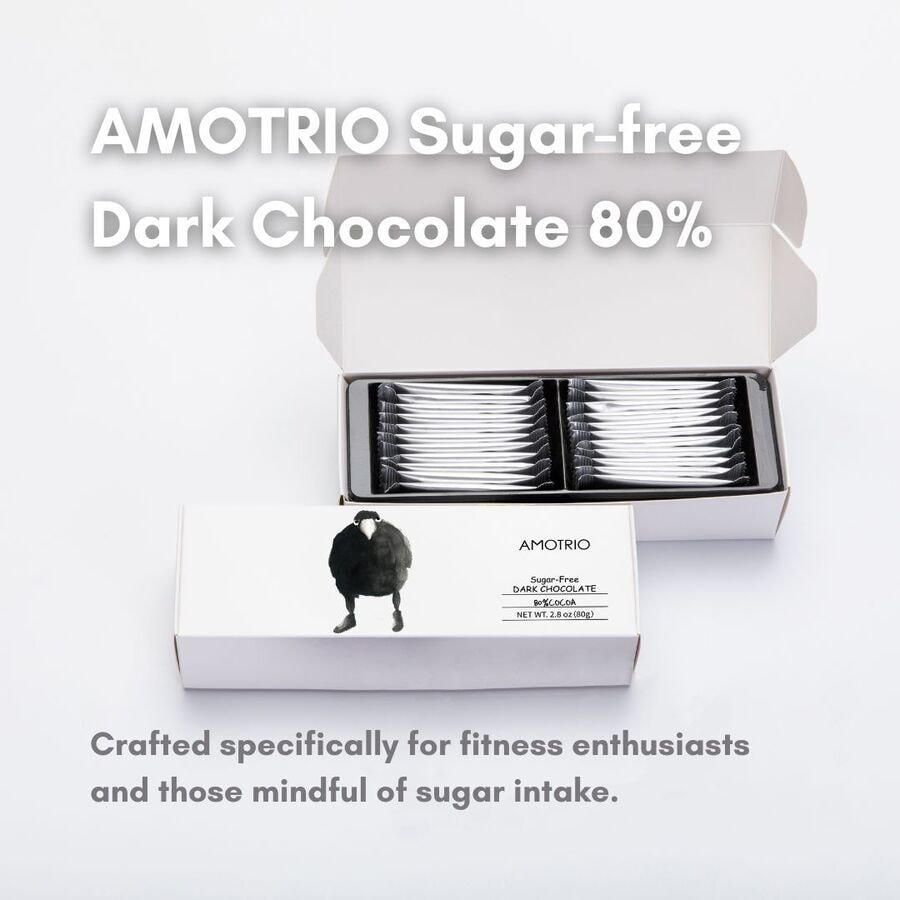 AMOTRIO 保冷直送 80% 比利时无糖黑巧克力 22枚