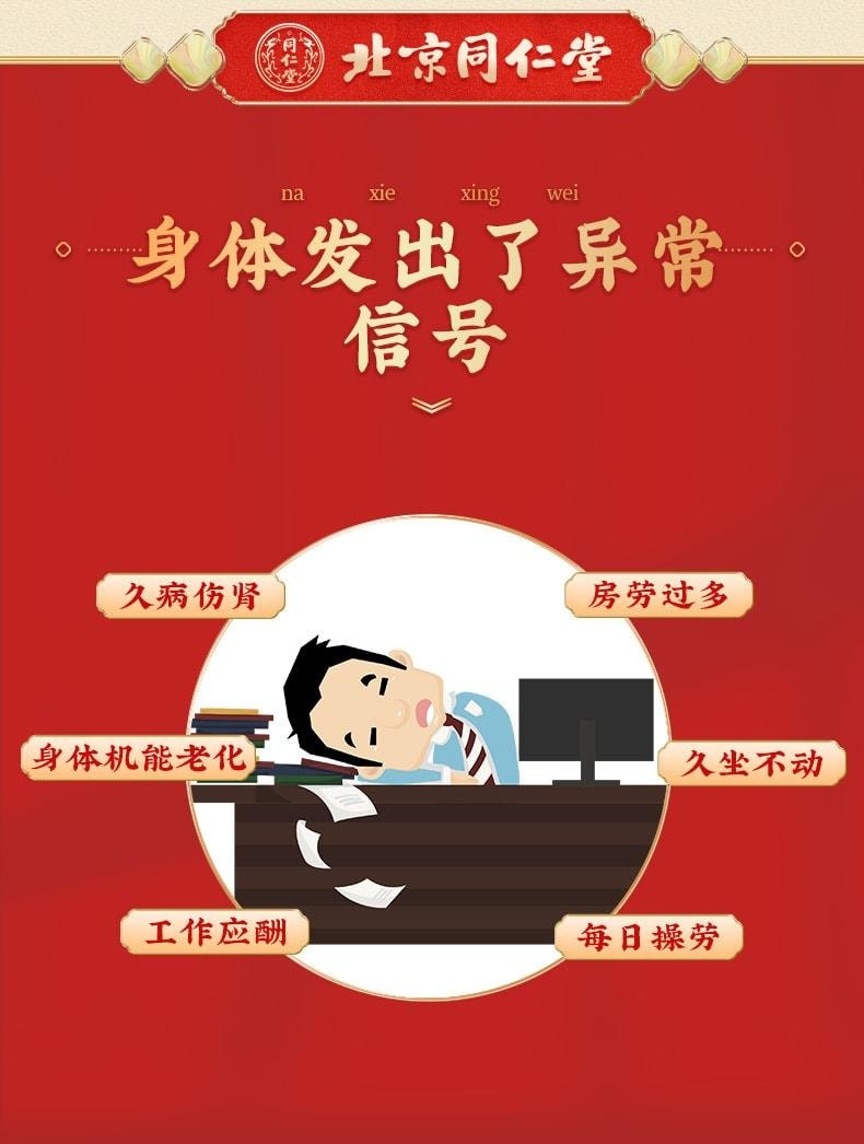 【中國直郵】北京同仁堂 桂附地黃丸補腎腎陽虛男補丸壯腰健腎藥 360丸 x 1盒