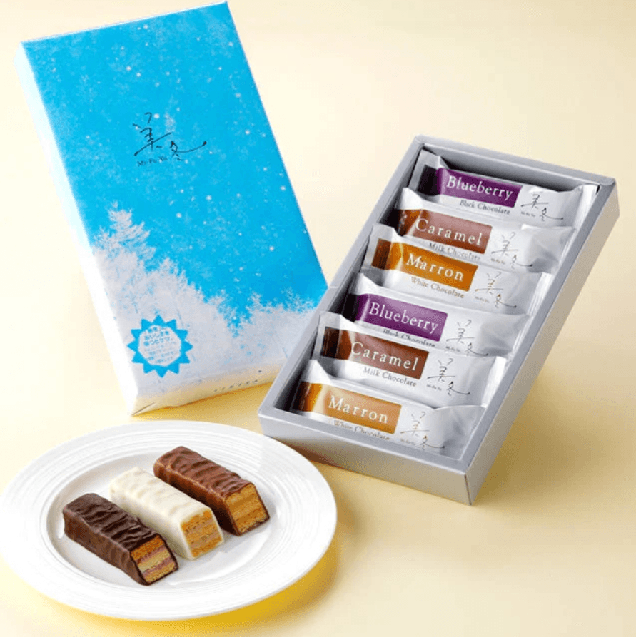 【日本直邮】白色恋人夹心威化巧克力饼干 美冬系列冬季限定礼物6个一盒
