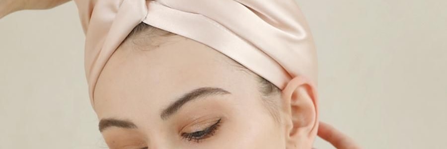 PANVIN盤易 乾髮帽 速乾科技時尚雙層強吸水 絲綢緞面禮盒 #香檳粉【嬰兒級7A抑菌】