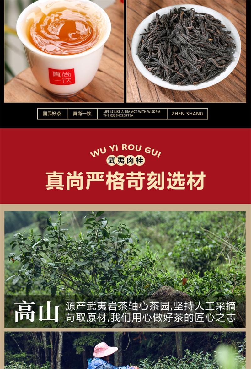 【中國直郵】 真尚一飲 肉桂大紅袍茶葉烏龍茶正宗武夷岩茶散茶罐裝禮盒 250g
