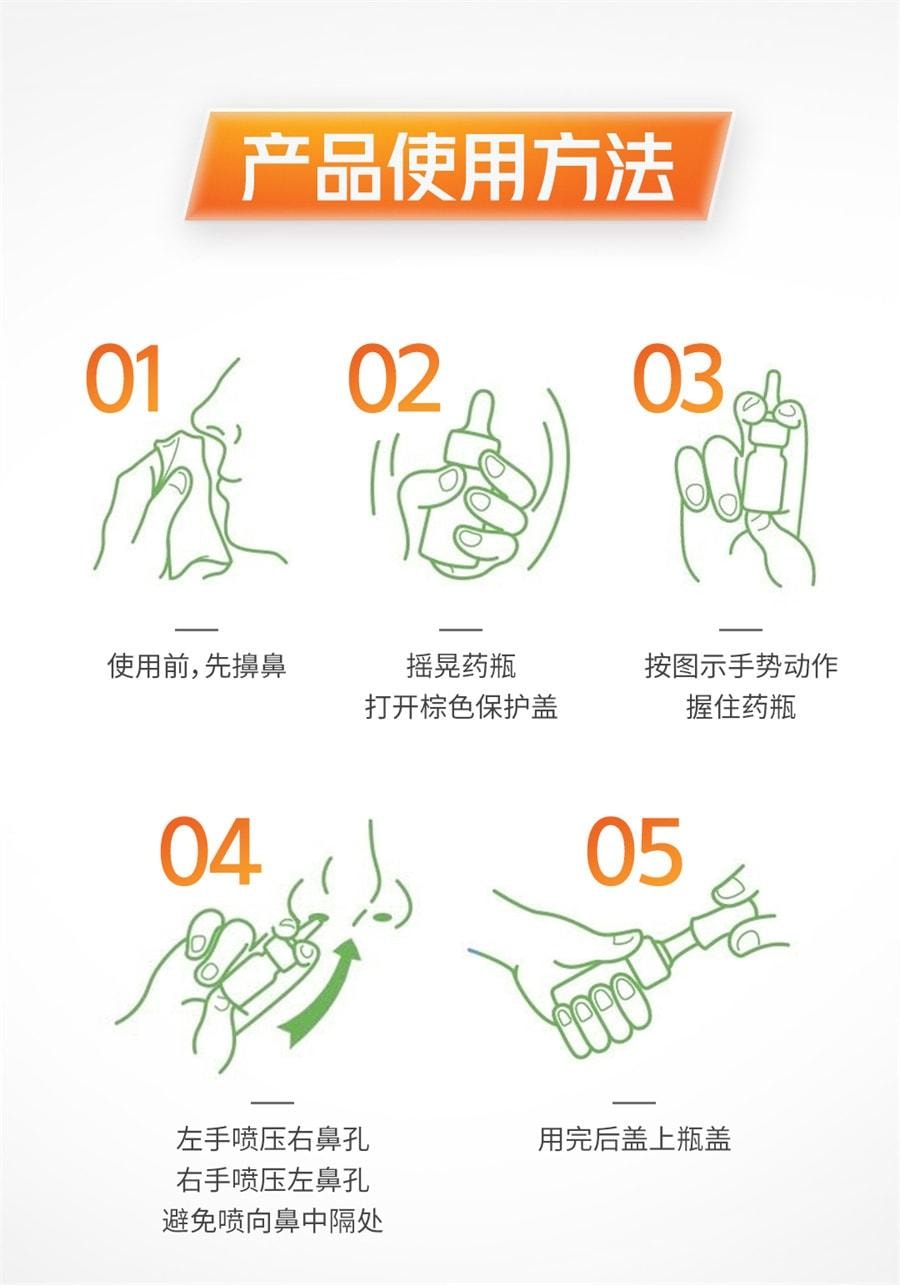 【中国直邮】 雷诺考特 鼻喷雾剂 鼻炎喷雾过敏性鼻炎药鼻炎片 120喷/瓶