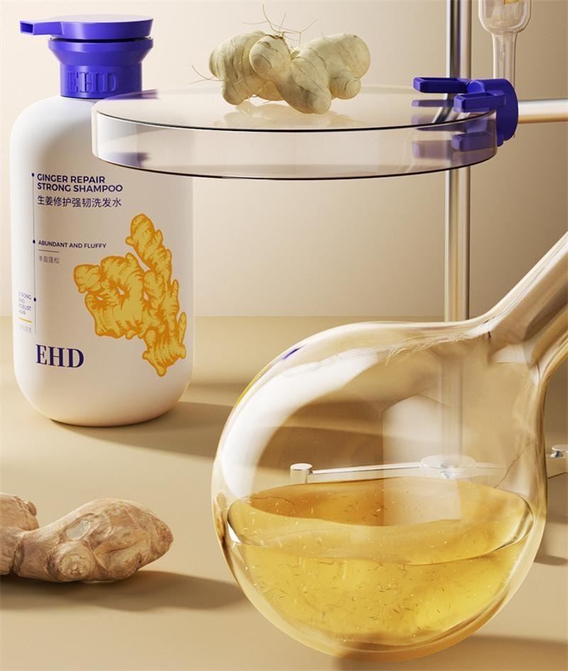 【中國直郵】 EHD 生薑洗髮精 蓬鬆柔順修護防斷護髮清爽男女 500ml/瓶