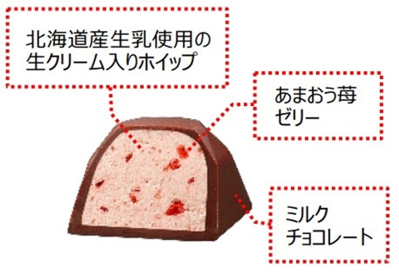 【日本直邮】DHL直邮3-5天到 日本不二家 LOOK草莓颗粒夹心巧克力 8粒 51g