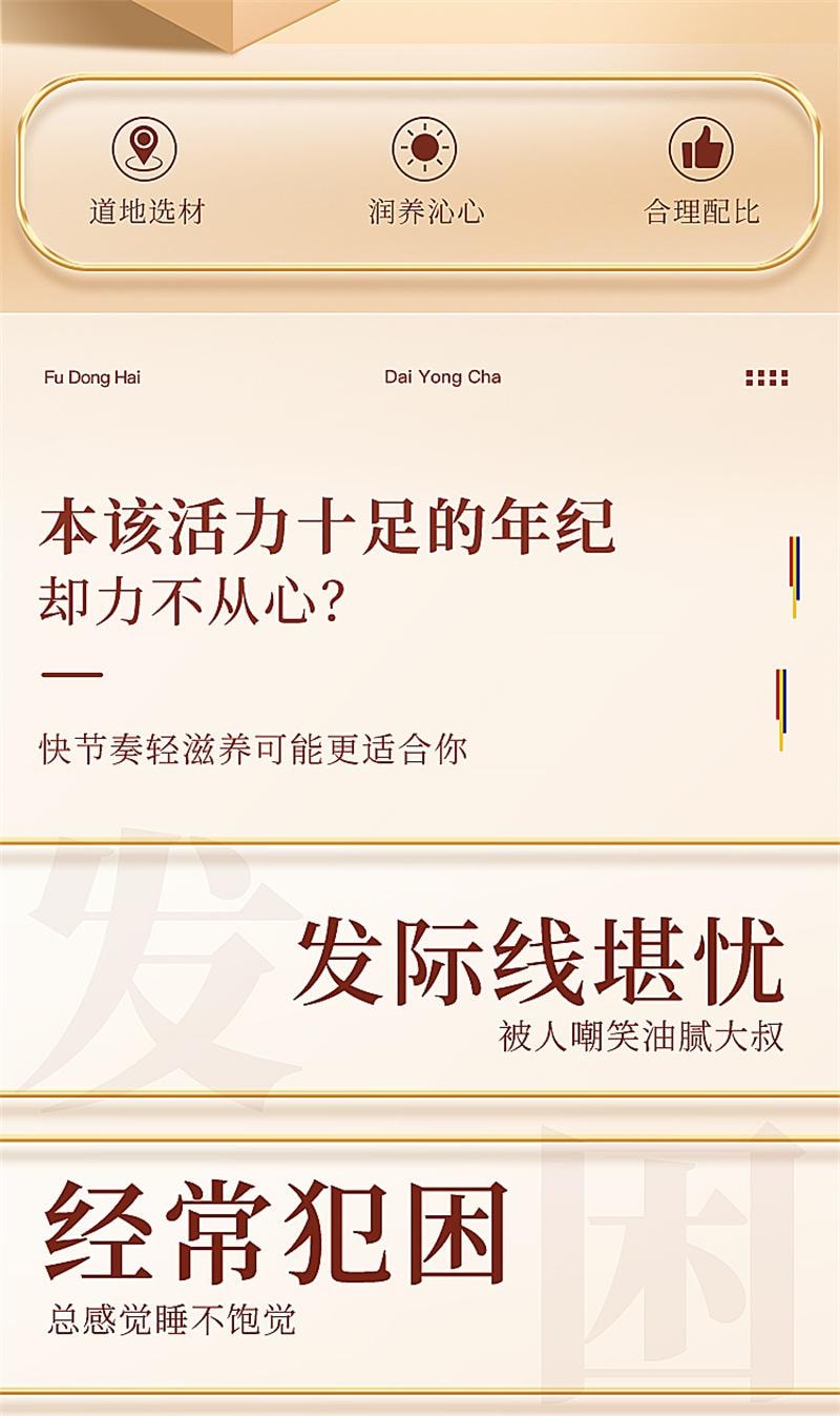 【中國直郵】 福東海 人參桑葚黑枸杞紅棗乾茶滋補花茶包男女組合型花茶 150g