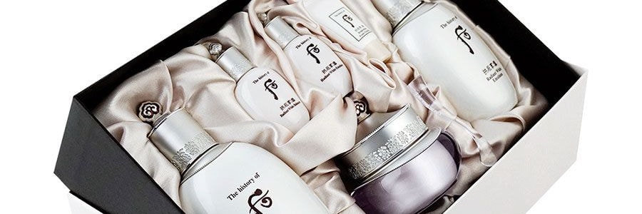 韓國THE HISTORY OF WHOO後 拱辰享:雪玉凝系列禮盒 水乳霜6件套 提亮美白淡斑祛痘印