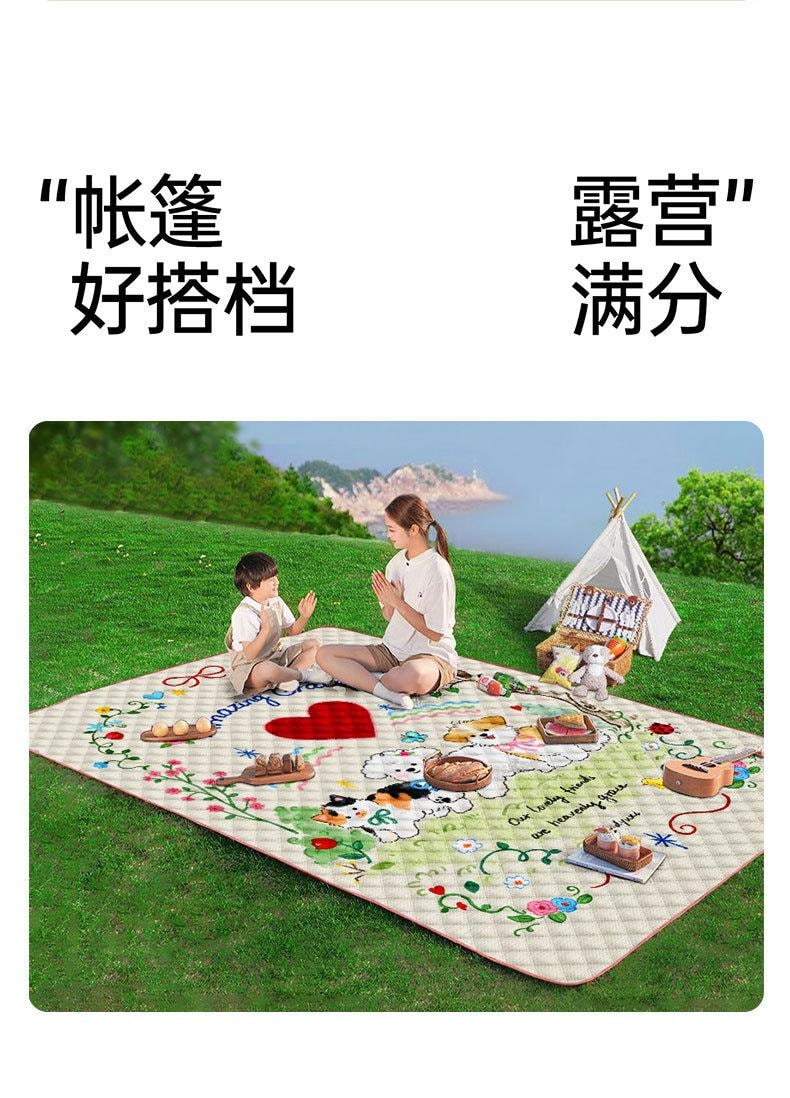   FOXTAIL 卡通便携野餐垫 露营垫 户外地垫 防水 防潮 便携 折叠 郊游 居家-动物世界 中号(150*200cm)1个*预计到达时间3-4周