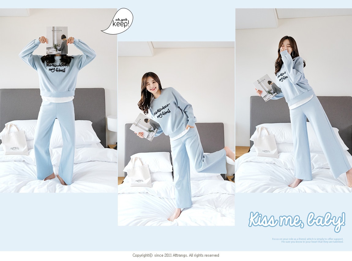 Casual Set SkyBlue(model) free size