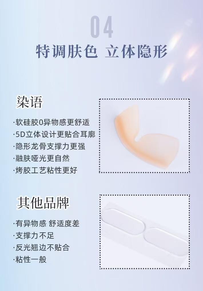  爱神严选 【真隐形 不累耳】5D硅胶精灵耳贴1盒 龙骨强支撑立耳神器 隐形立体 无痛显脸小耳贴