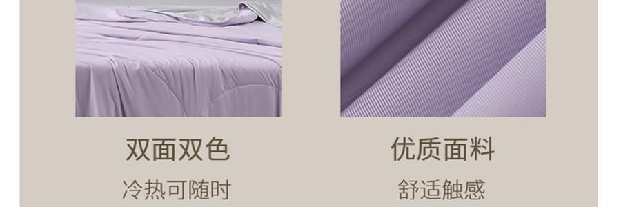 YUNYU芸裕家居 雙感深睡雲朵被夏涼被子 雙感空調被 紫色灰色 200cm×230cm