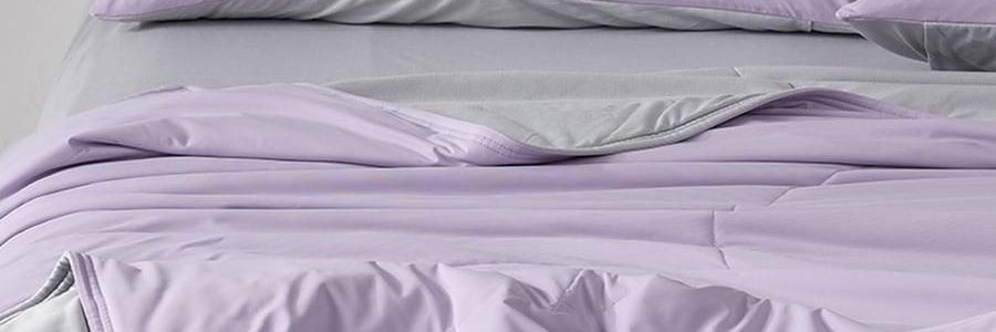 YUNYU芸裕家居 雙感深睡雲朵被夏涼被子 雙感空調被 紫色灰色 200cm×230cm