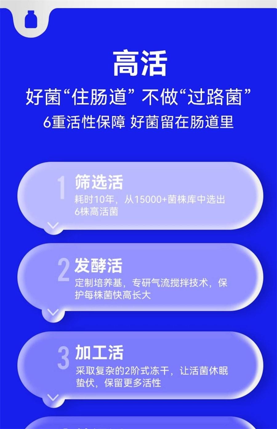 【中國直郵】 WONDERLAB 小藍瓶 即食益生菌腸胃凍乾粉 腸胃便秘益生元凍乾粉 40瓶/盒(小紅書種草推薦)