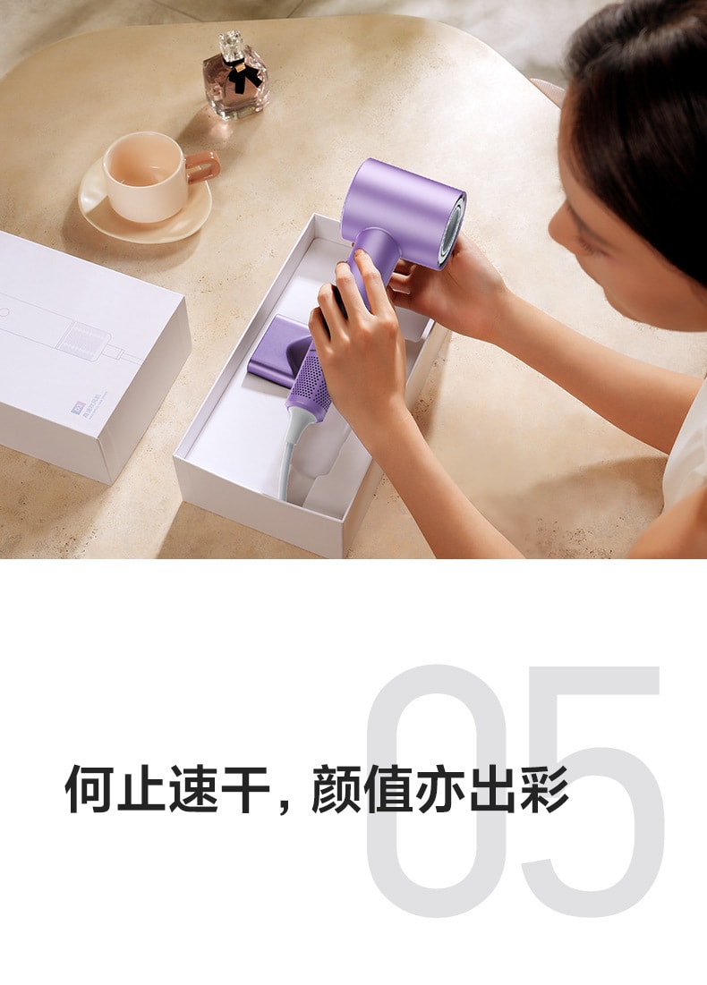 【中国直邮】VTT  110V美规高速吹风机大风力吹风筒电吹风家用负离子吹风机  灰色