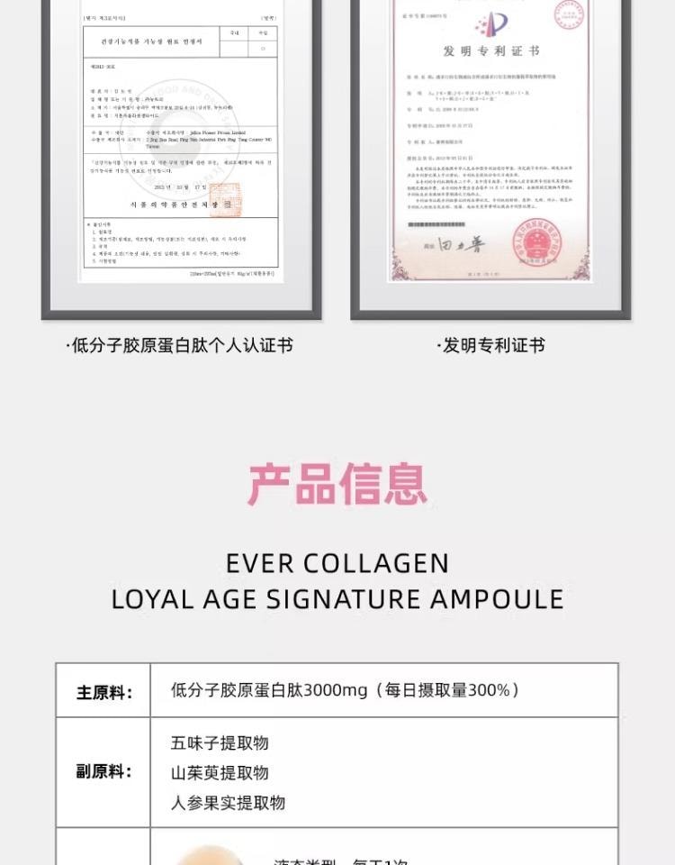  韓國 EVER COLLAGEN BEAUTY+ 【韓曉噯推薦】膠原蛋白飲 升級抗氧配方 每日美顏 20ml×10支
