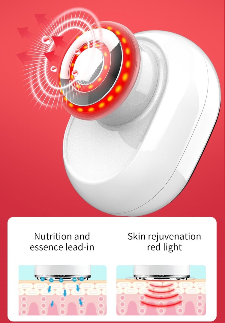 【全新升級二合一多功能】KΛKUSΛN mini童顏清潔儀射頻美容儀 白色 1件