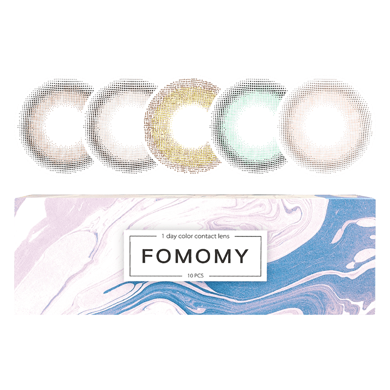 【日本直郵】虞書欣同款 FOMOMY -3.25度美瞳日拋小直徑10枚 Milk Tea奶茶色（棕色系）著色直徑13.3mm 預定3-5天日本直發