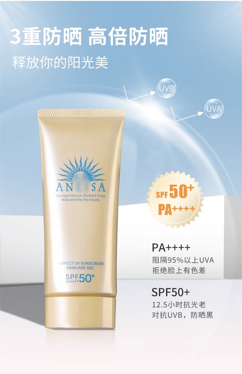 【日本直郵】日本 安熱沙 SHISEIDO資生堂 安耐曬 Anessa 防曬啫咖哩 SPF 50+ 最新款 90g
