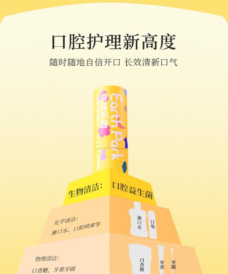 【中國直郵】 地球樂園 口腔益生菌清新口氣持久留香保護力 7粒裝*3 瓶