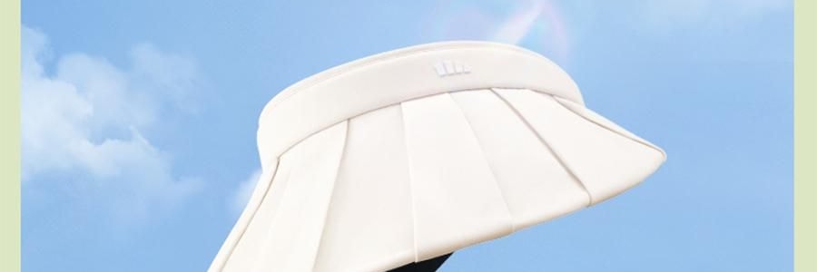 BENEUNDER蕉下 女士百褶贝壳黑胶防晒帽子 夏季遮阳帽 防晒防紫外线 象牙米55-58cm