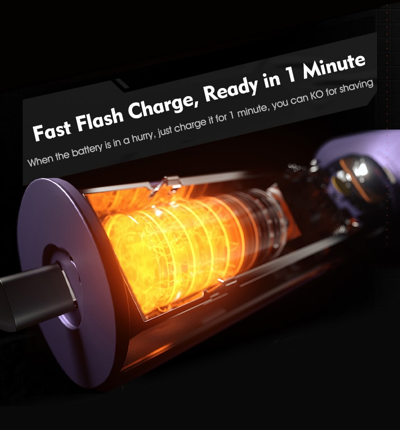 Smart Electric Shaver Purple Orange