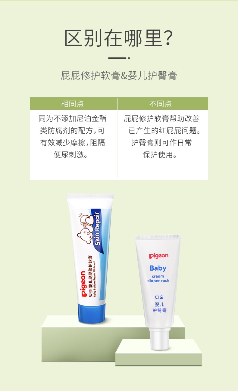 【中国直邮】 日本 PIGEON贝亲  贝亲 婴儿 屁屁霜温和呵护红屁屁35g*2